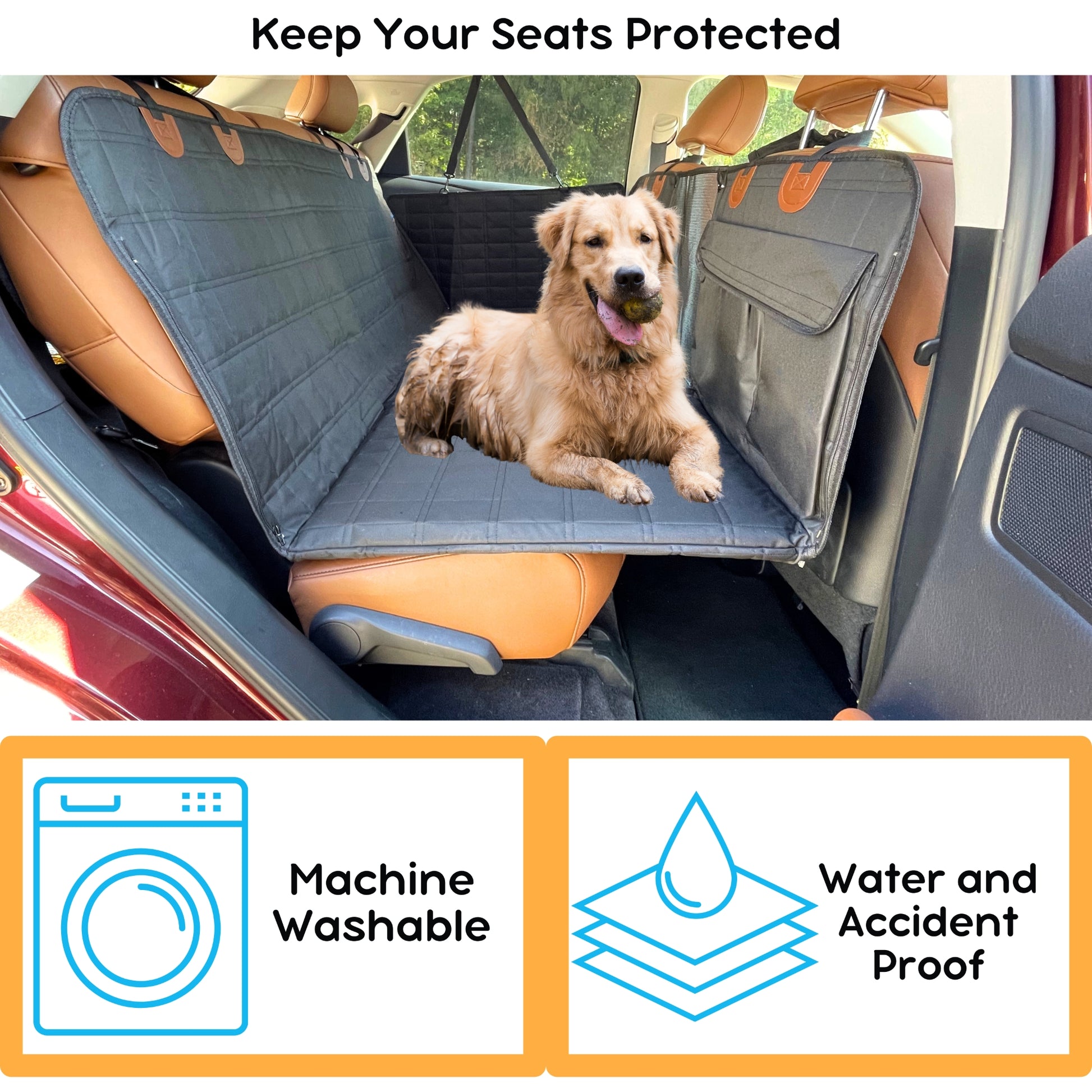 Buy Back Seat Extender for Dogs, Heavy-Duty Back Seat Cover