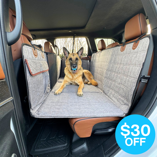 Backseat Extender for Dogs - Grey with Door Covers