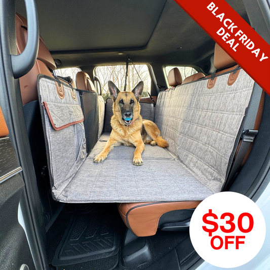 Backseat Extender for Dogs - Grey with Door Covers