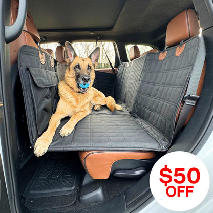 Backseat Extender for Dogs - Black with Door Covers