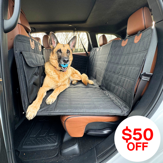 Backseat Extender for Dogs - Black with Door Covers