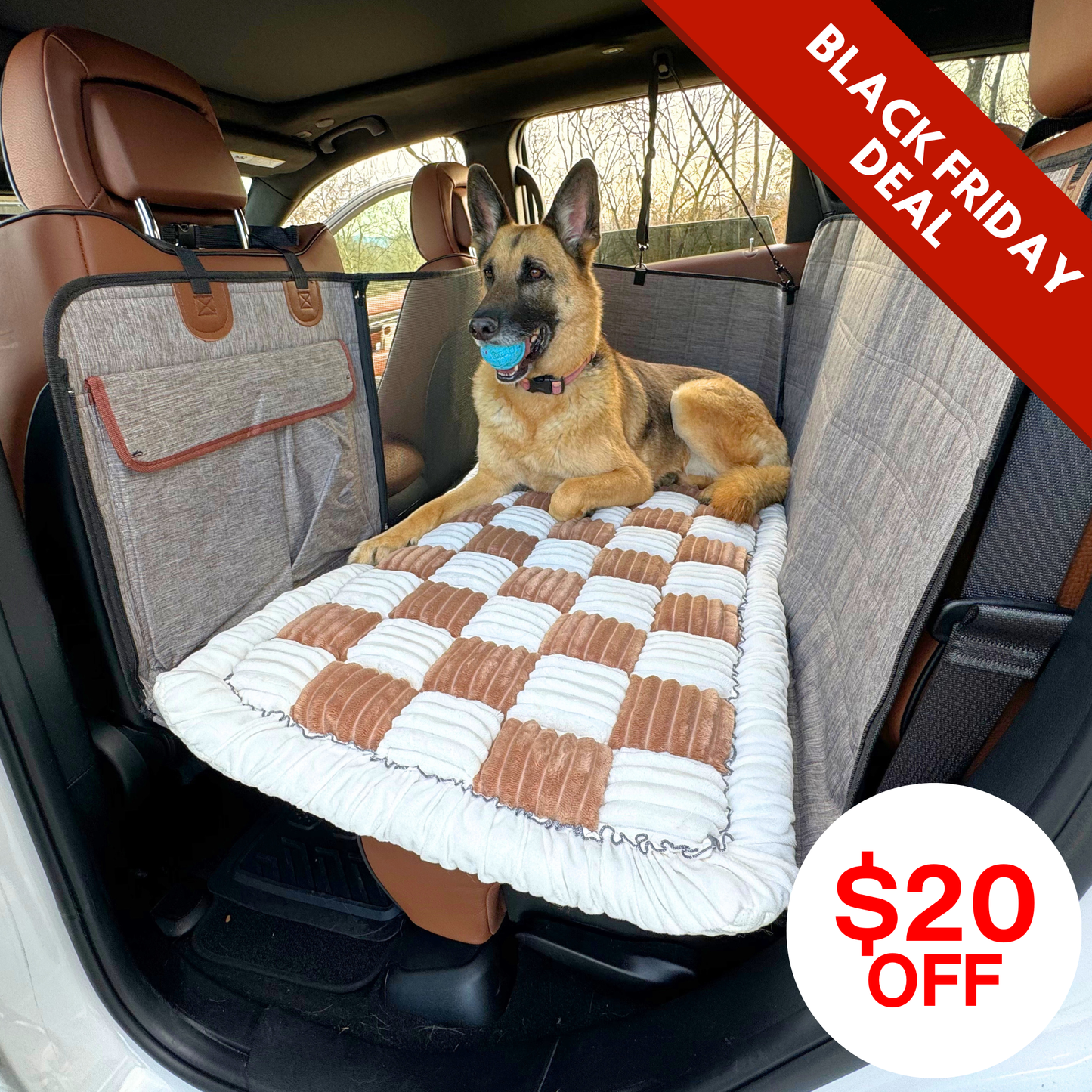 Deluxe Dog Bed - For The Backseat Extender