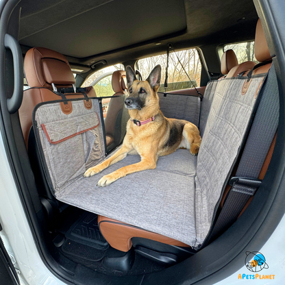 Backseat Extender for Dogs - Grey with Door Covers