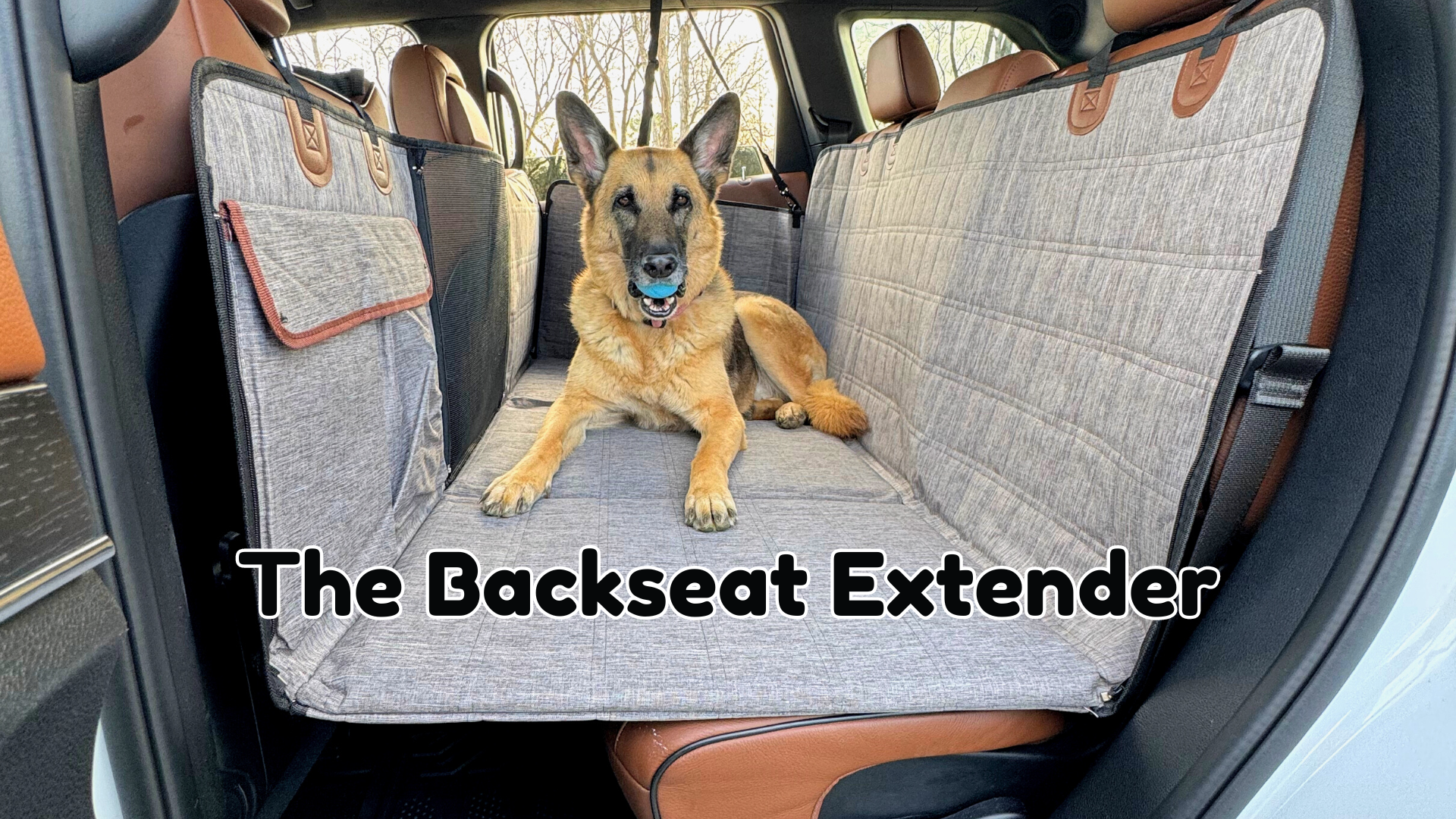 Backseat Extender for Dogs - Grey with Door Covers